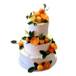 Tort weselny biały wzór Ncr11 | Semi Naked, rustykalny z pomarańczami