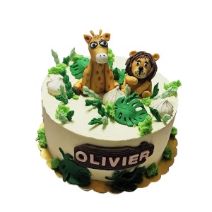 Tort dla dzieci wzór Td28 | lew i żyrafa