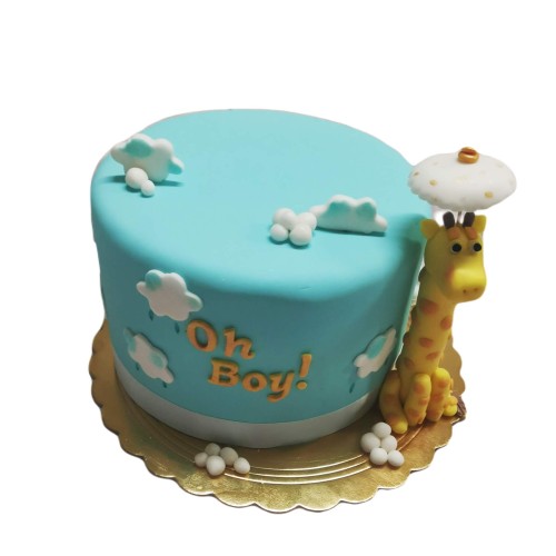 Tort Baby Shower wzór Bsh03 | Oh Boy żyrafa
