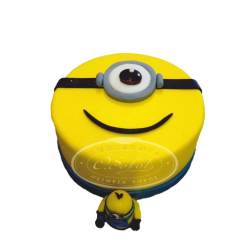 Tort dla dzieci wzór Td03 | głowa i figurka Minionka